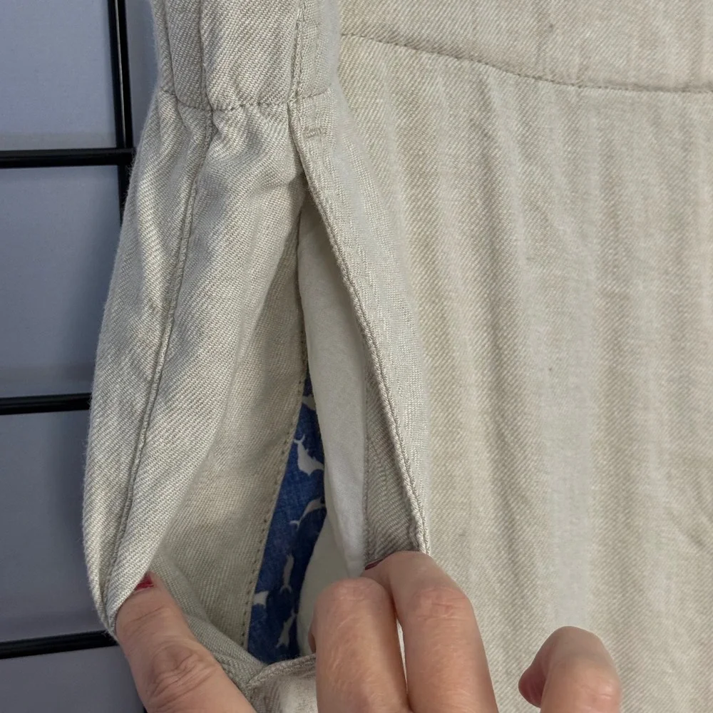 Tommy Bahama Linen Blend Casual Pants Mens XL Beige Resortwear Beach Coastal